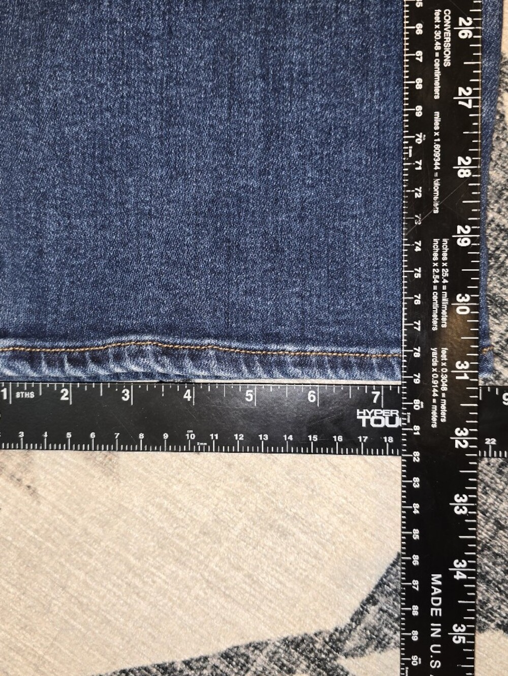 Risen Tummy Control High Rise Baggy Wide Leg Jeans Dark Wash Size 0/24 NWT - Picture 11 of 15